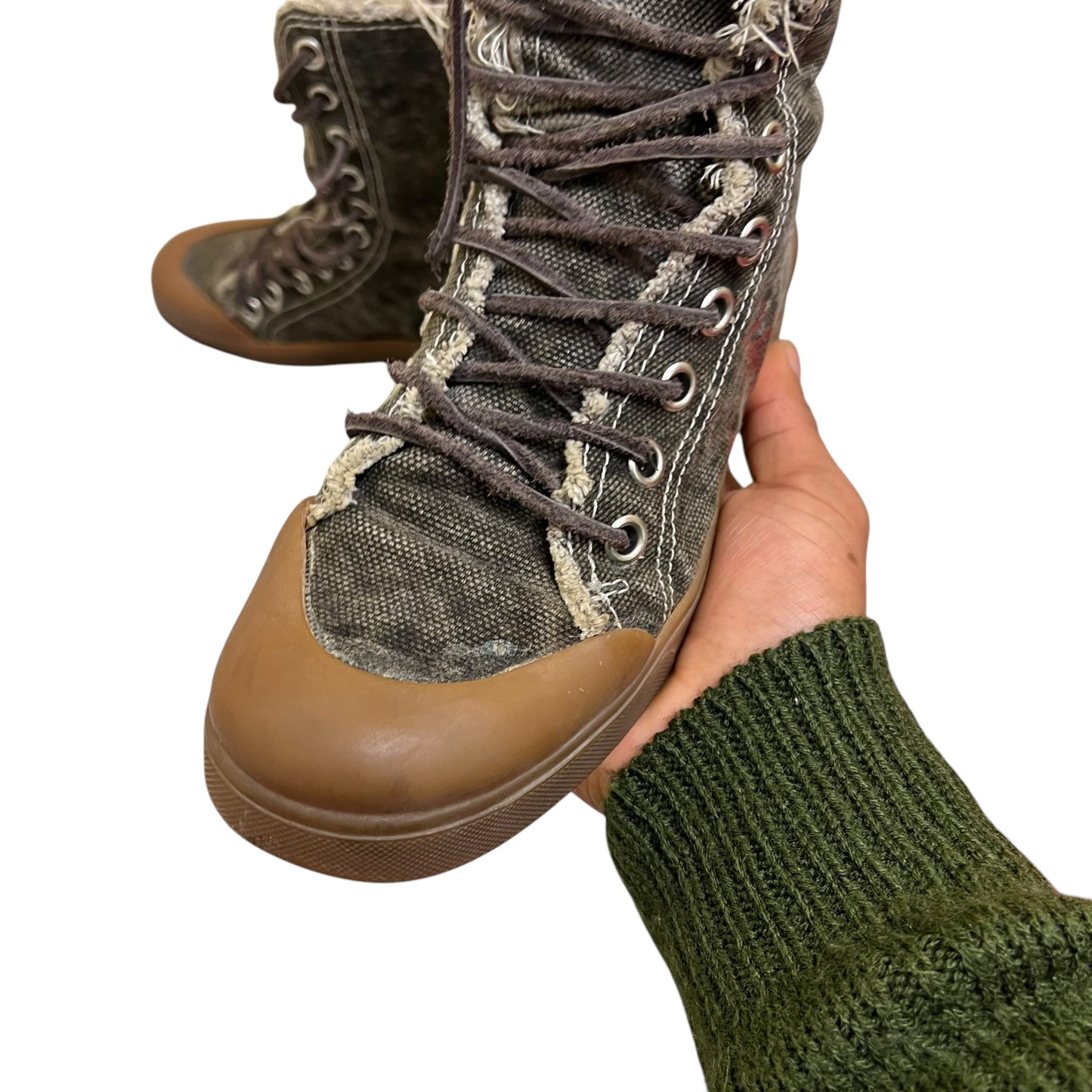 00s Vivienne Westwood Canvas Printed Sneakers