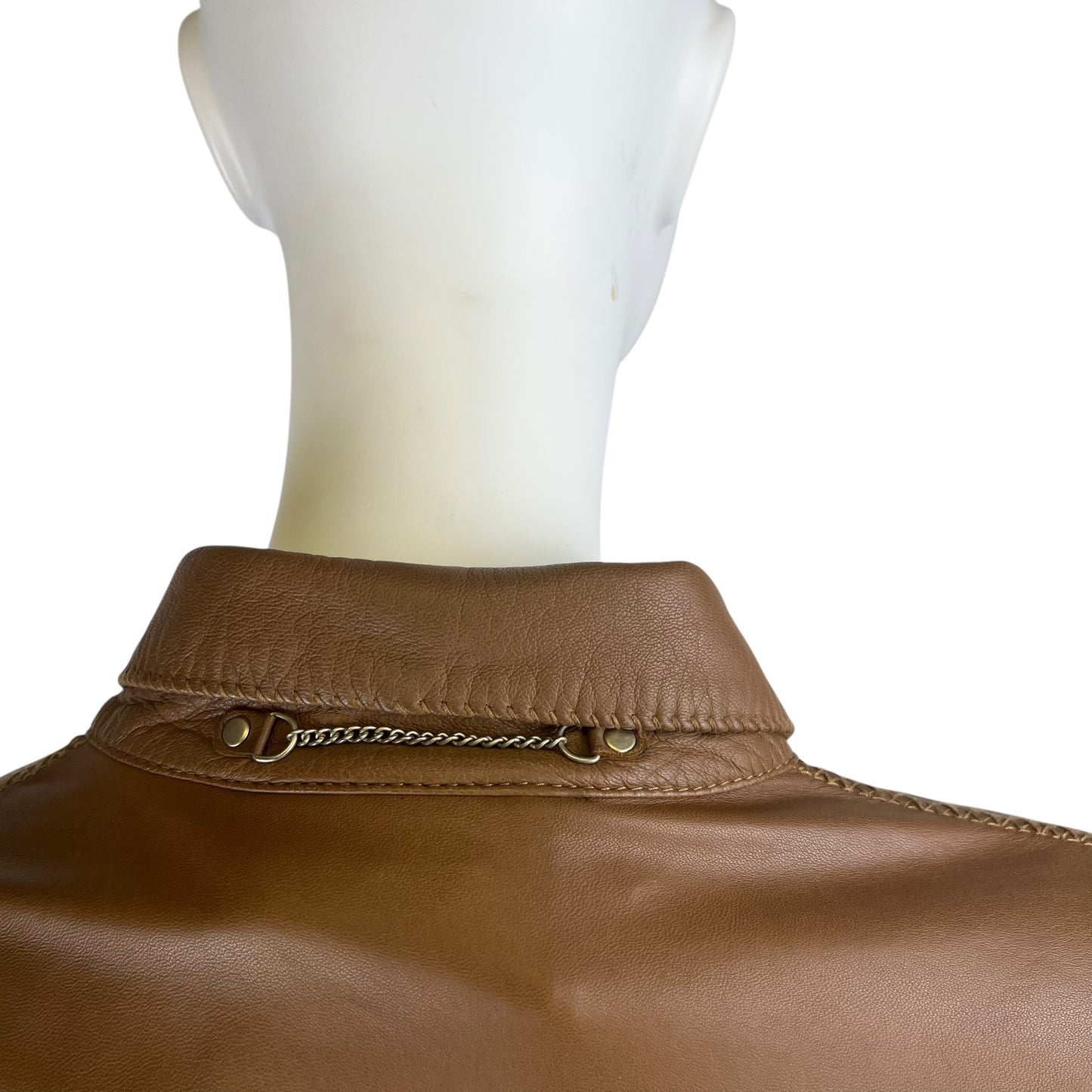 00s Marithé + François Girbaud Leather Patch Jacket