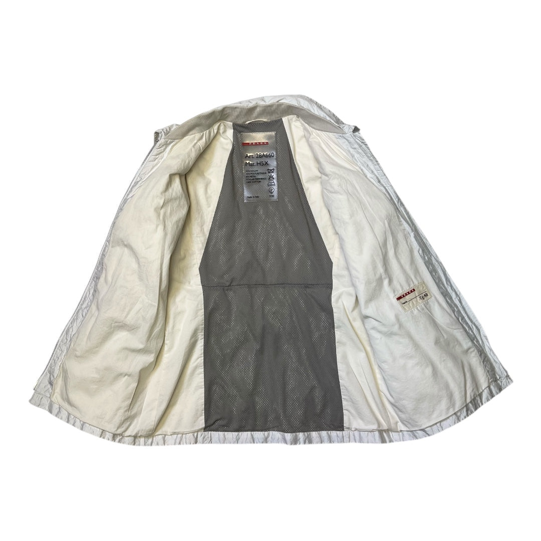 00’ Prada Metallic Nylon Coat Jacket