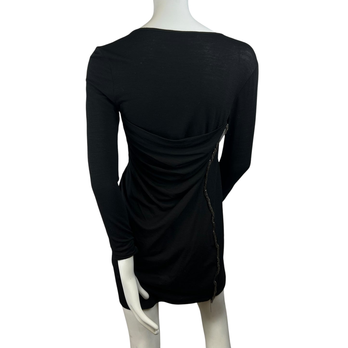 00s Plein Sud Metallic Pleated Dress