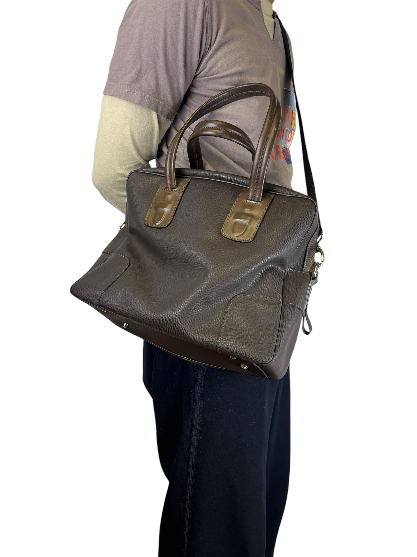 Neil Barrett Leather Effect Shoulder Bag, 2000s