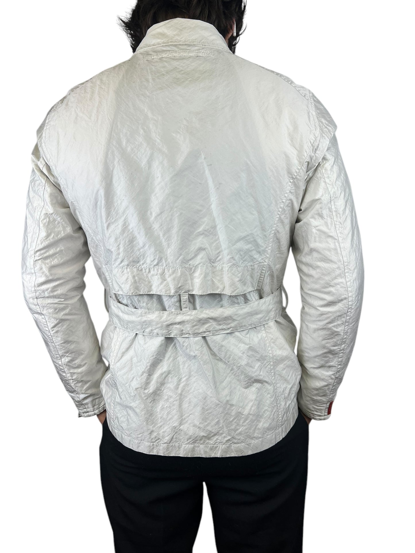 00’ Prada Metallic Nylon Coat Jacket
