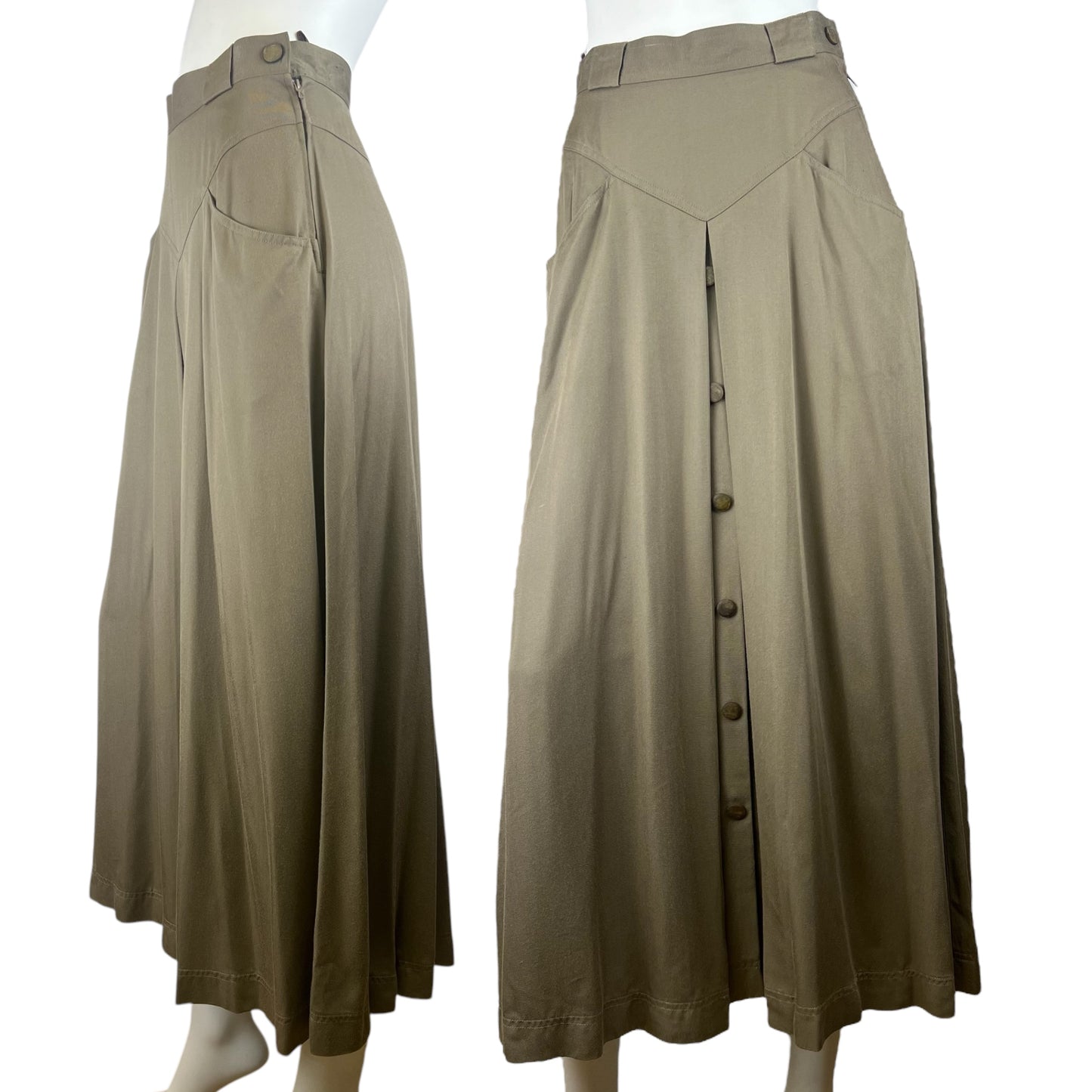 90s Chantal Thomass Semi pleated maxi Skirt