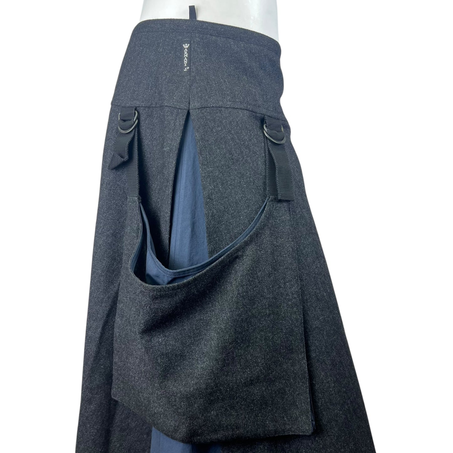 00’ Armani Jeans Detachable pockets maxi skirt