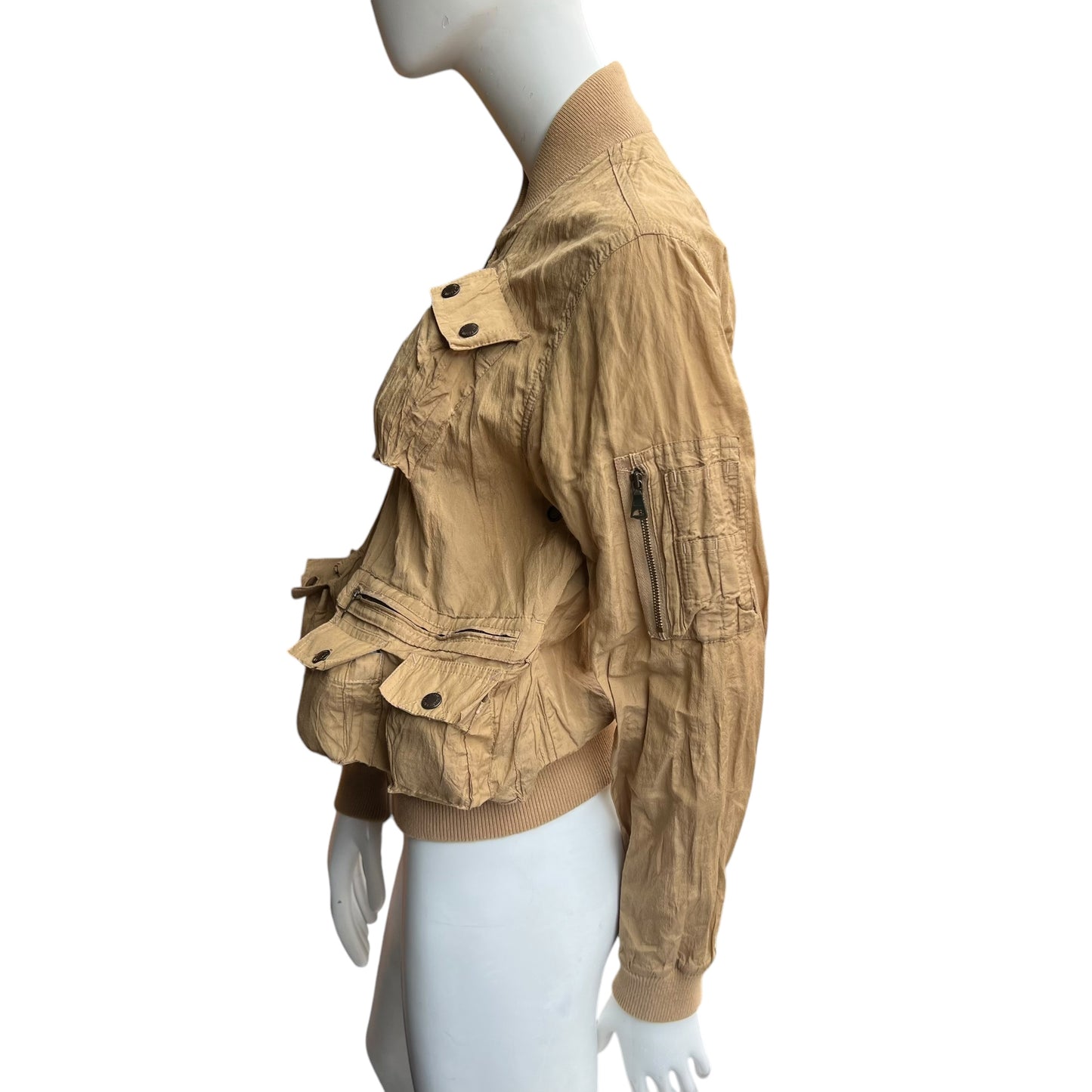 00s Ralph Lauren Metallic Cargo Jacket