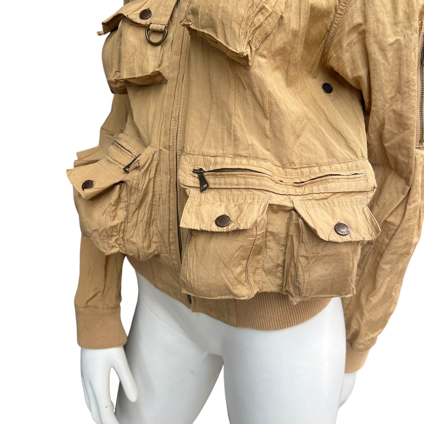 00s Ralph Lauren Metallic Cargo Jacket