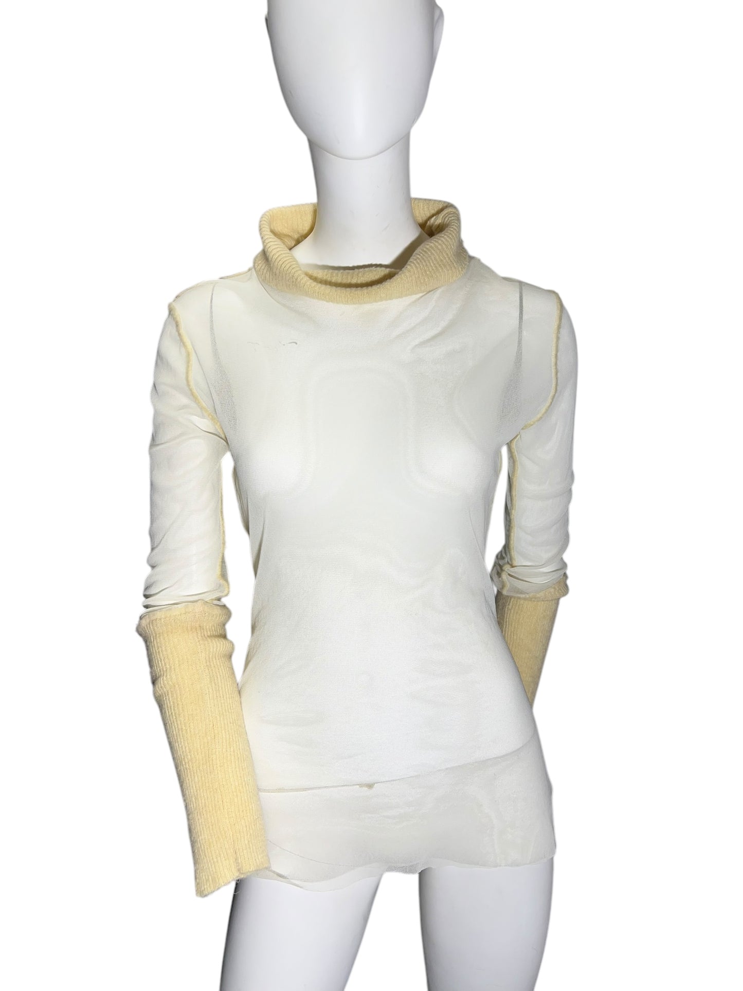 00s Jean Paul Gaultier maille mesh wool Top