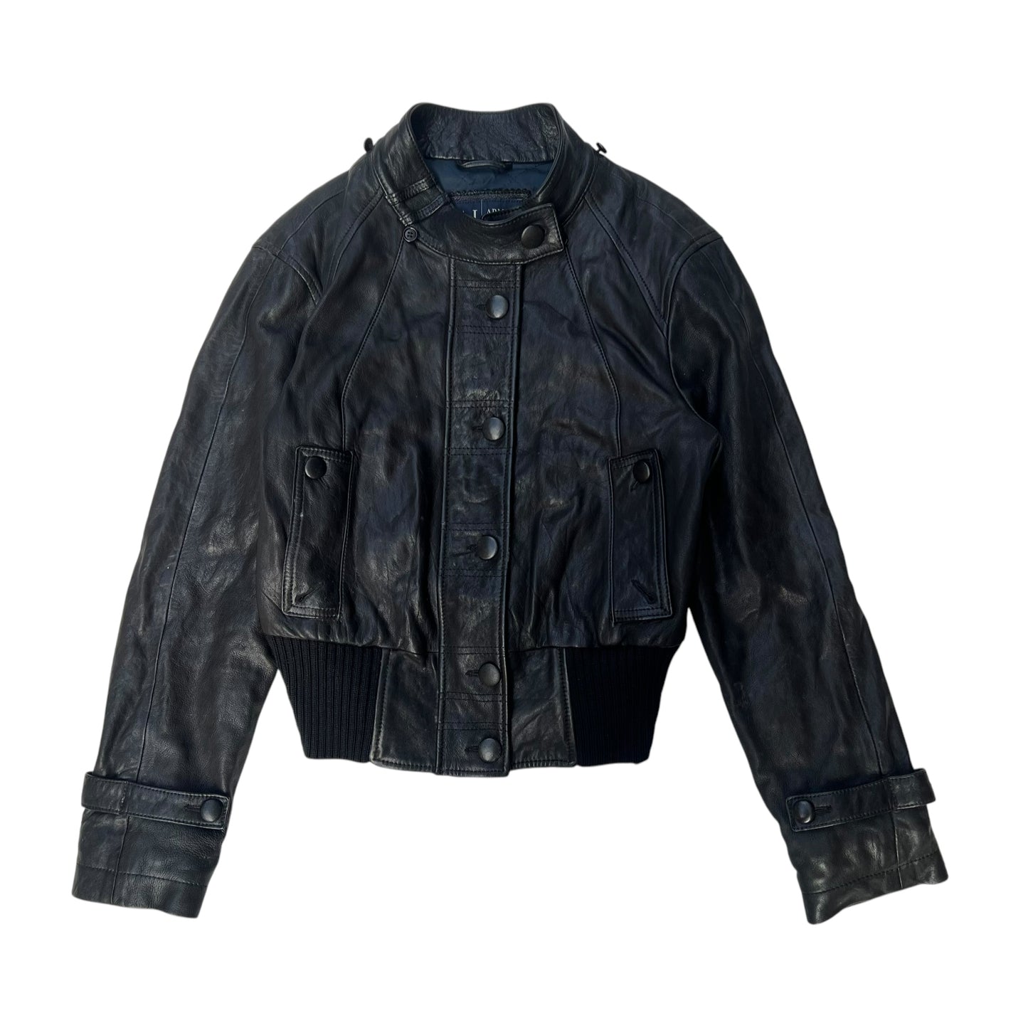 00s Armani Jeans Leather Jacket