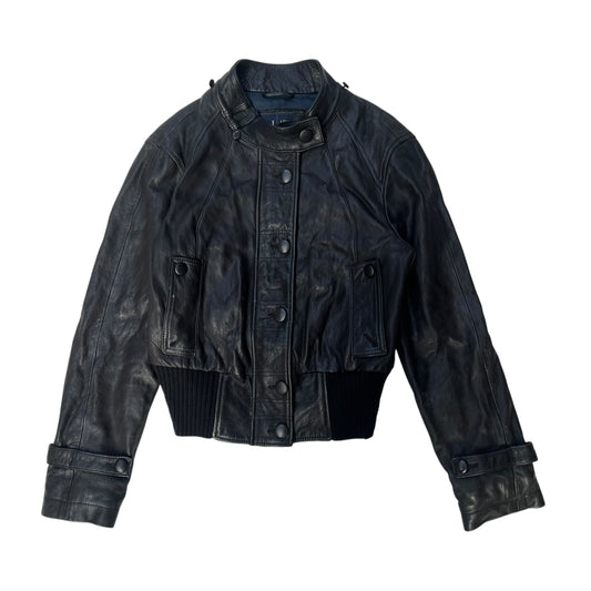 00s Armani Jeans Leather Jacket