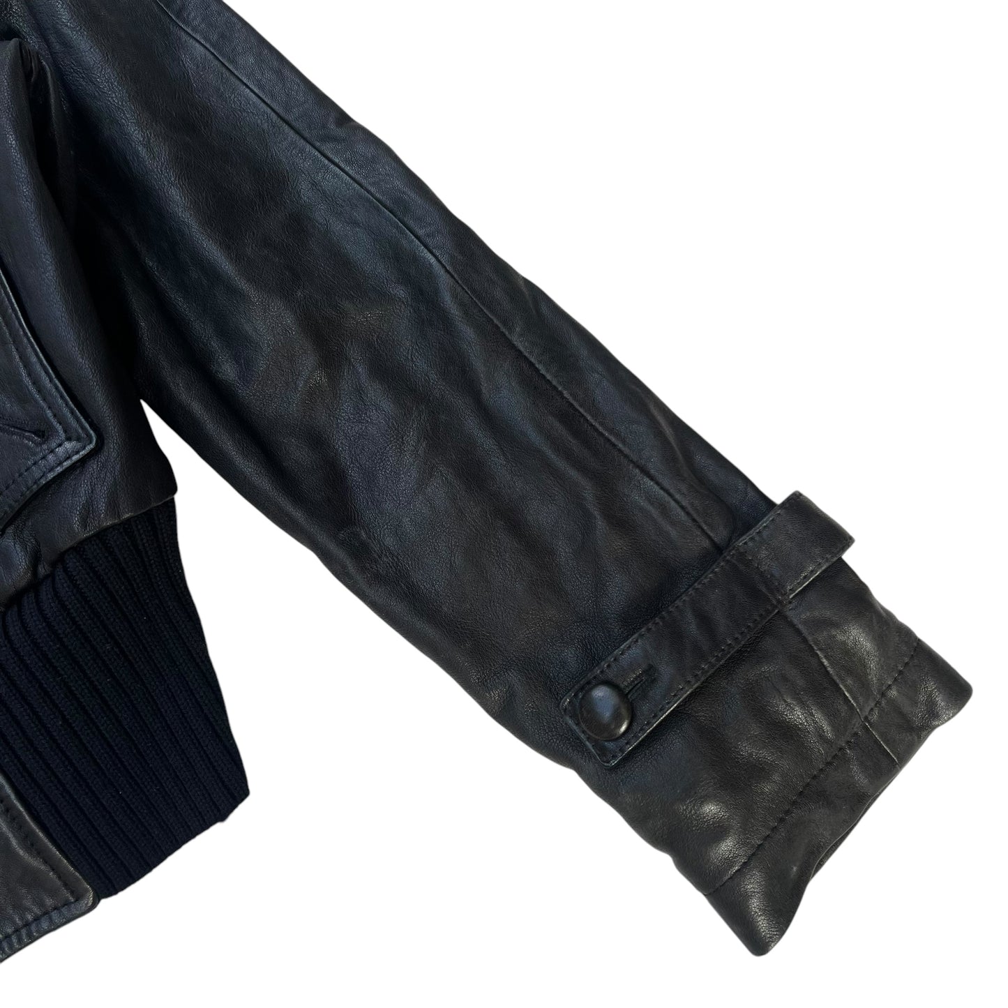 00s Armani Jeans Leather Jacket