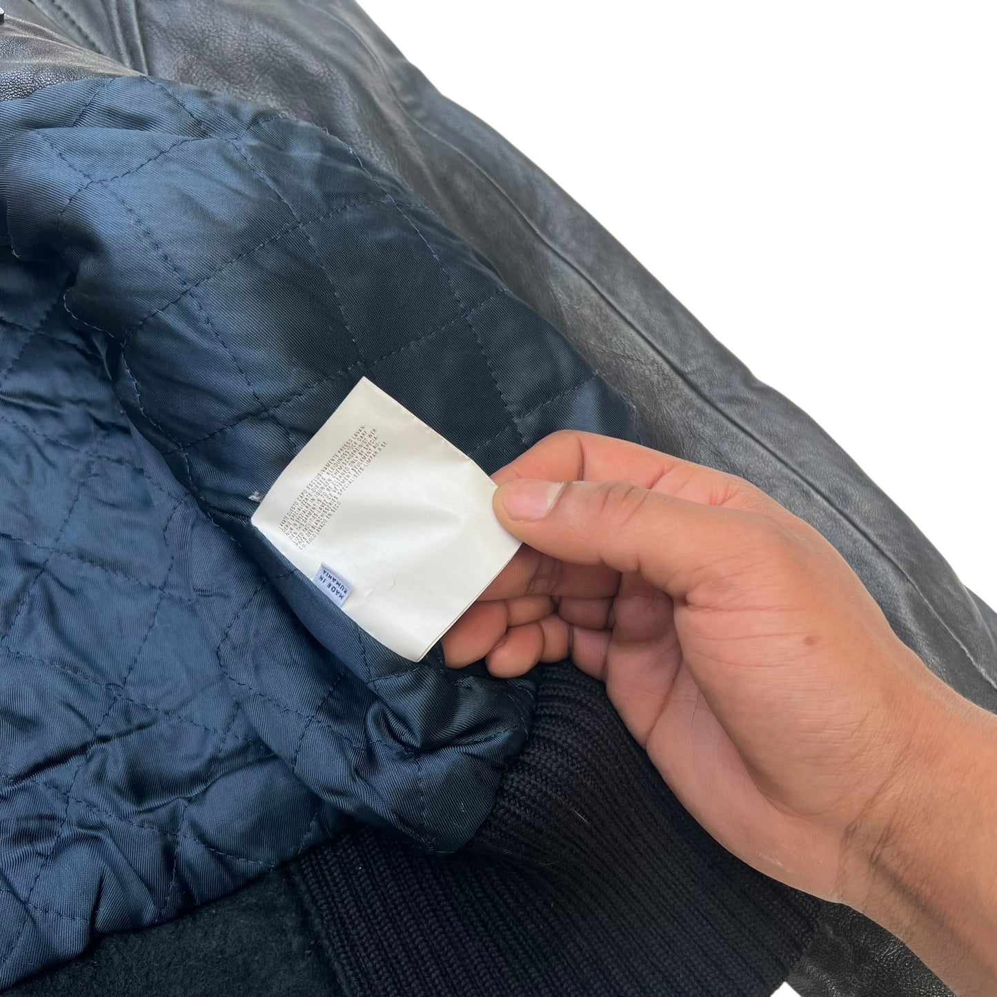 00s Armani Jeans Leather Jacket